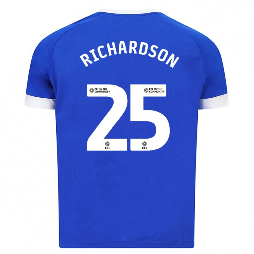 Danxen Män Tija Richardson #25 Blå Vit Hemmatröja Matchtröjor 2025/26 Tröjor T-Tröja