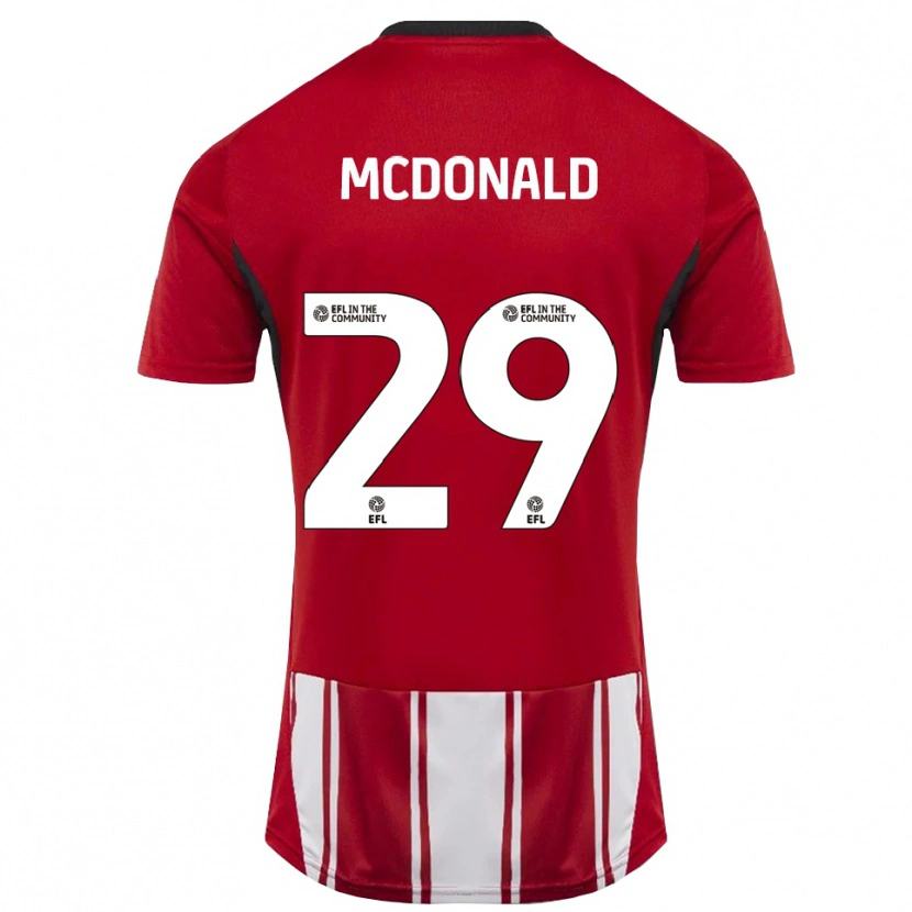 Danxen Män Kevin Mcdonald #29 Röd Vit Svart Hemmatröja Matchtröjor 2025/26 Tröjor T-Tröja