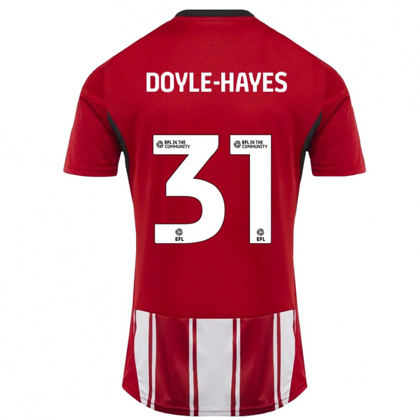 Danxen Män Jake Doyle-Hayes #31 Röd Vit Svart Hemmatröja Matchtröjor 2025/26 Tröjor T-Tröja