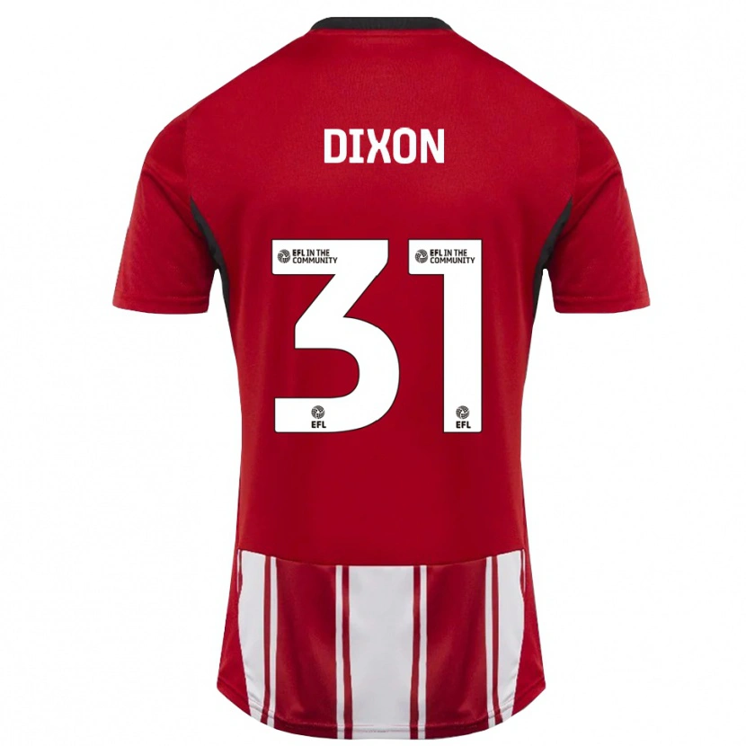 Danxen Män Ellen Dixon #31 Röd Vit Svart Hemmatröja Matchtröjor 2025/26 Tröjor T-Tröja