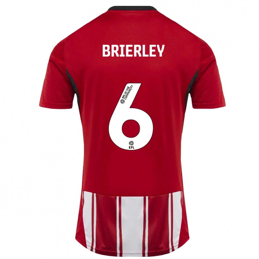 Danxen Män Ethan Brierley #6 Röd Vit Svart Hemmatröja Matchtröjor 2025/26 Tröjor T-Tröja