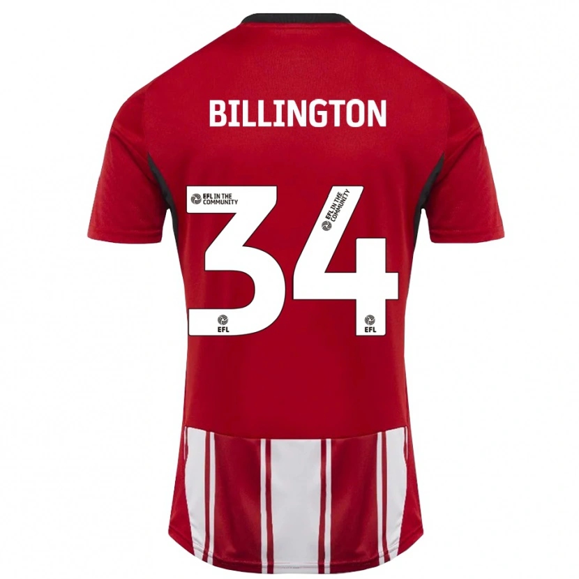 Danxen Män Gabe Billington #34 Röd Vit Svart Hemmatröja Matchtröjor 2025/26 Tröjor T-Tröja