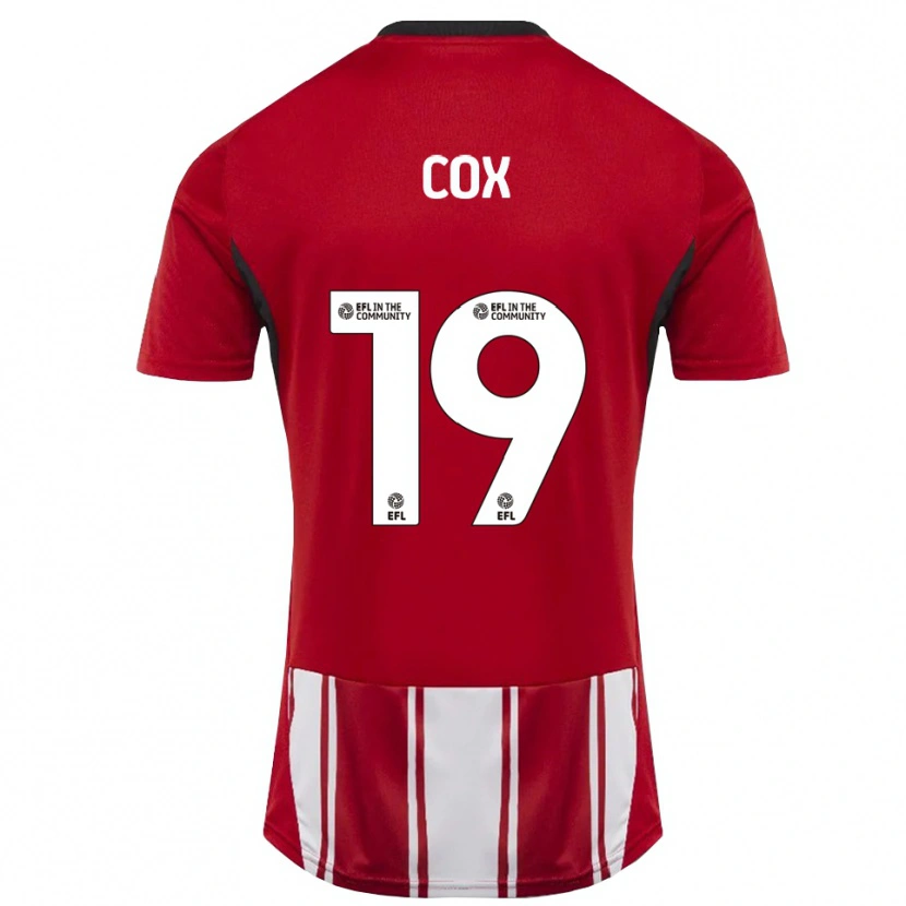 Danxen Män Sonny Cox #19 Röd Vit Svart Hemmatröja Matchtröjor 2025/26 Tröjor T-Tröja