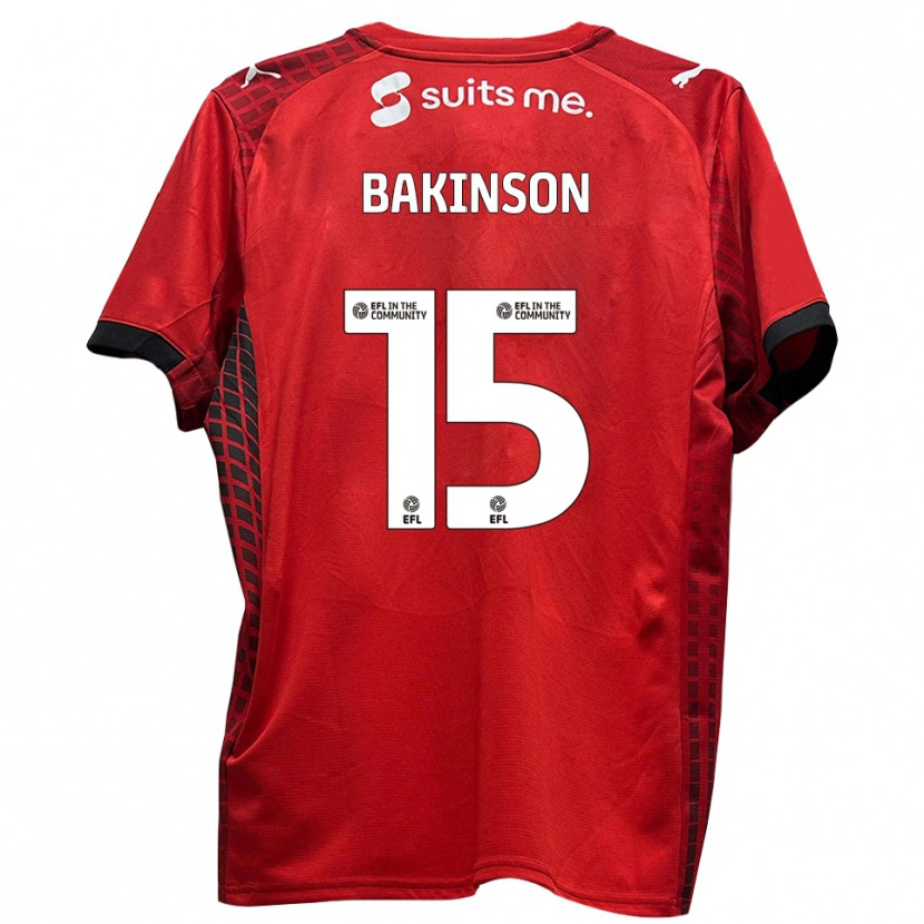 Danxen Män Tyreeq Bakinson #15 Röd Svart Hemmatröja Matchtröjor 2025/26 Tröjor T-Tröja
