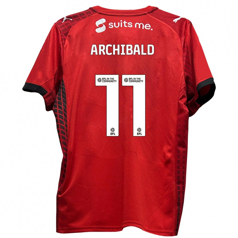 Danxen Män Theo Archibald #11 Röd Svart Hemmatröja Matchtröjor 2025/26 Tröjor T-Tröja
