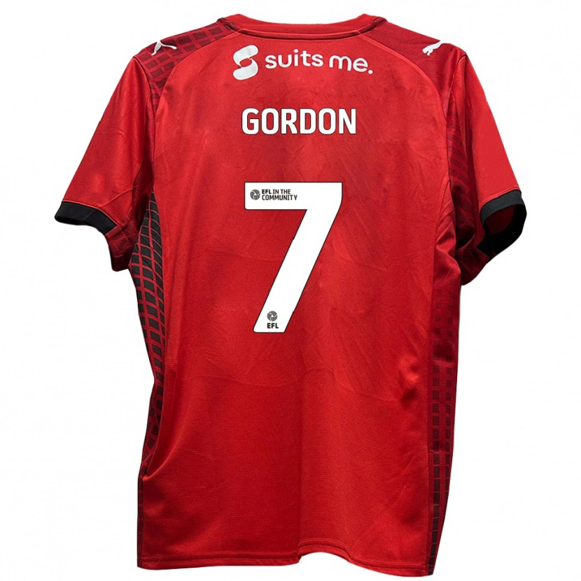 Danxen Män Lemar Gordon #7 Röd Svart Hemmatröja Matchtröjor 2025/26 Tröjor T-Tröja