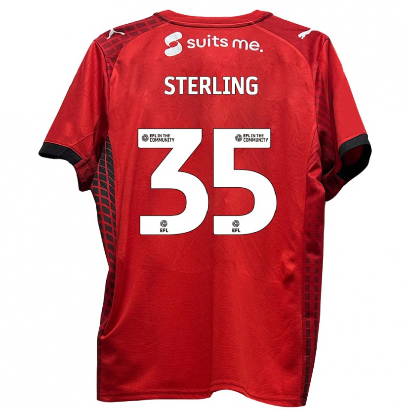 Danxen Män Aaron Sterling #35 Röd Svart Hemmatröja Matchtröjor 2025/26 Tröjor T-Tröja