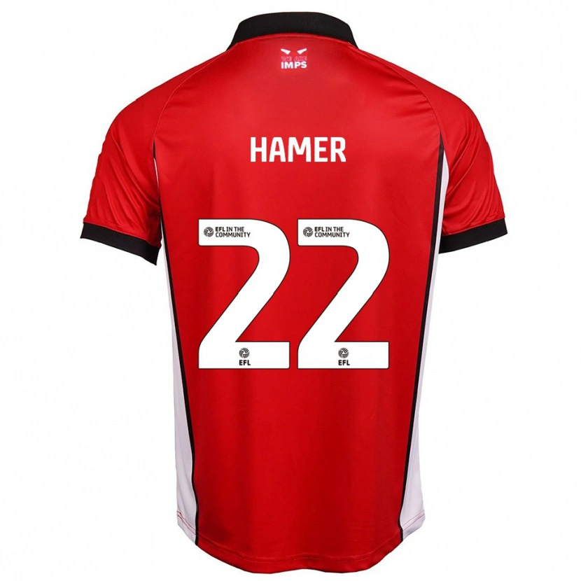 Danxen Män Tom Hamer #22 Röd Vit Hemmatröja Matchtröjor 2025/26 Tröjor T-Tröja