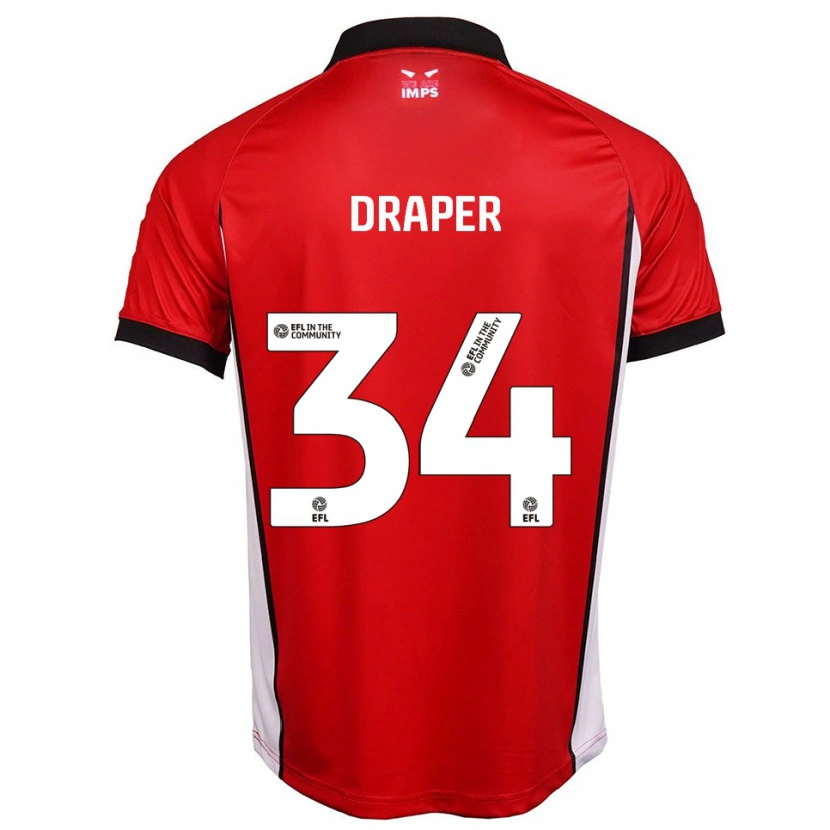 Danxen Män Freddie Draper #34 Röd Vit Hemmatröja Matchtröjor 2025/26 Tröjor T-Tröja