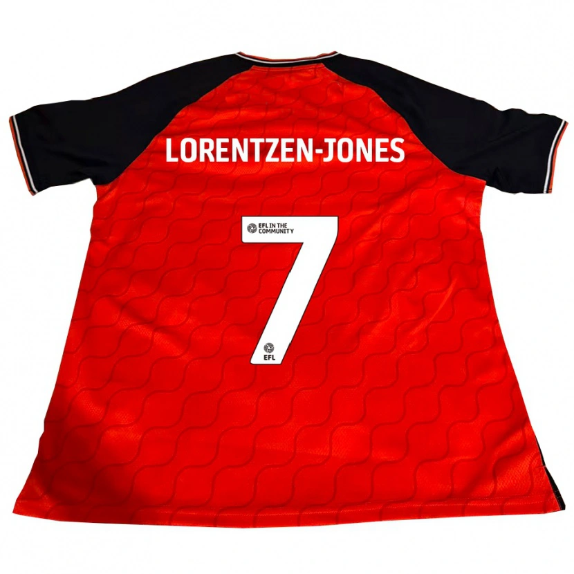 Danxen Män Jack Lorentzen-Jones #7 Orange Svart Vit Hemmatröja Matchtröjor 2025/26 Tröjor T-Tröja