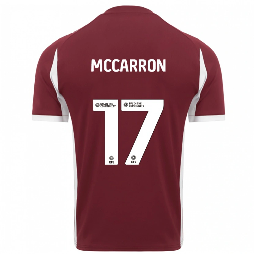 Danxen Män Liam Mccarron #17 Vinröd Vit Hemmatröja Matchtröjor 2025/26 Tröjor T-Tröja