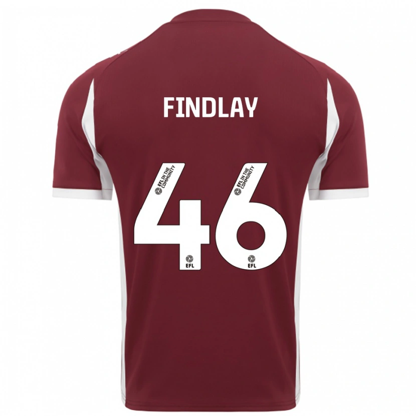 Danxen Män Freddie Findlay #46 Vinröd Vit Hemmatröja Matchtröjor 2025/26 Tröjor T-Tröja