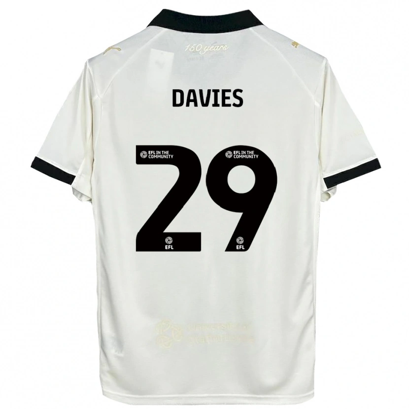 Danxen Män Arron Davies #29 Off-White Svart Hemmatröja Matchtröjor 2025/26 Tröjor T-Tröja