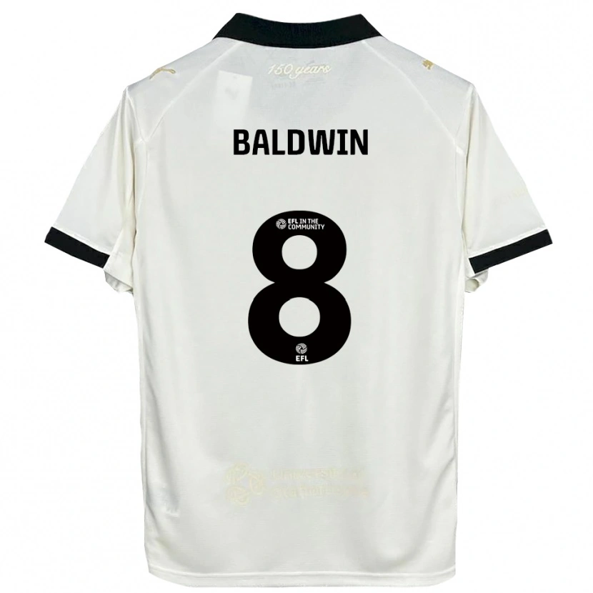 Danxen Män Meg Baldwin #8 Off-White Svart Hemmatröja Matchtröjor 2025/26 Tröjor T-Tröja