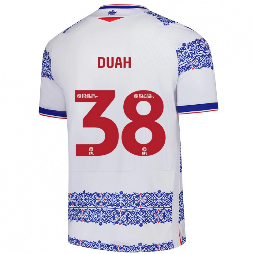 Danxen Män Philip Duah #38 Vit Blå Hemmatröja Matchtröjor 2025/26 Tröjor T-Tröja