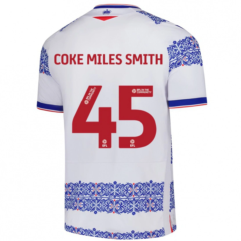 Danxen Män Kiyan Coke Miles Smith #45 Vit Blå Hemmatröja Matchtröjor 2025/26 Tröjor T-Tröja