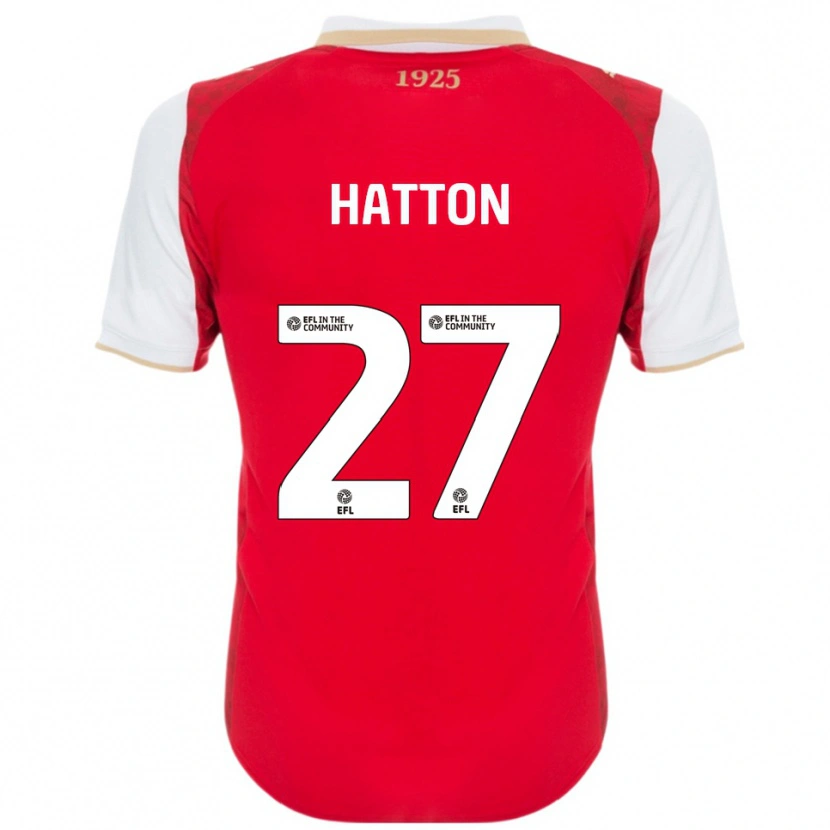 Danxen Män Ben Hatton #27 Röd Vit Hemmatröja Matchtröjor 2025/26 Tröjor T-Tröja