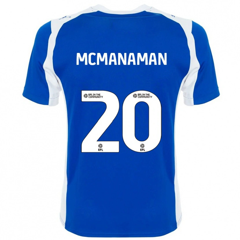 Danxen Män Callum Mcmanaman #20 Blå Vit Hemmatröja Matchtröjor 2025/26 Tröjor T-Tröja