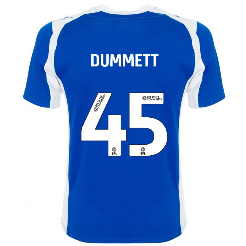 Danxen Män Paul Dummett #45 Blå Vit Hemmatröja Matchtröjor 2025/26 Tröjor T-Tröja