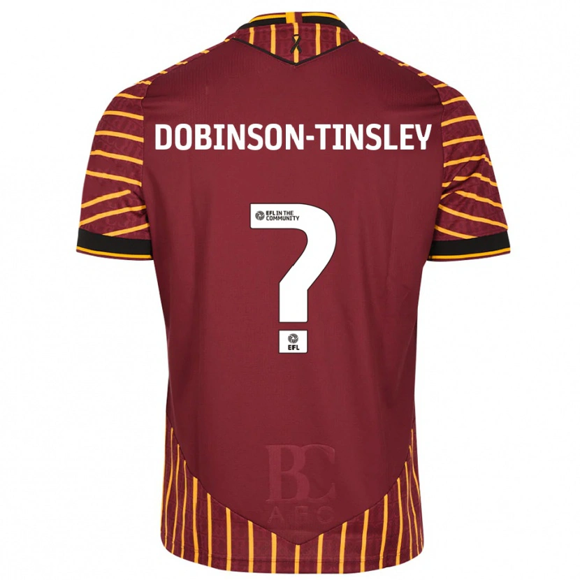 Danxen Män Kadie Dobinson-Tinsley #0 Orange Vinröd Hemmatröja Matchtröjor 2025/26 Tröjor T-Tröja