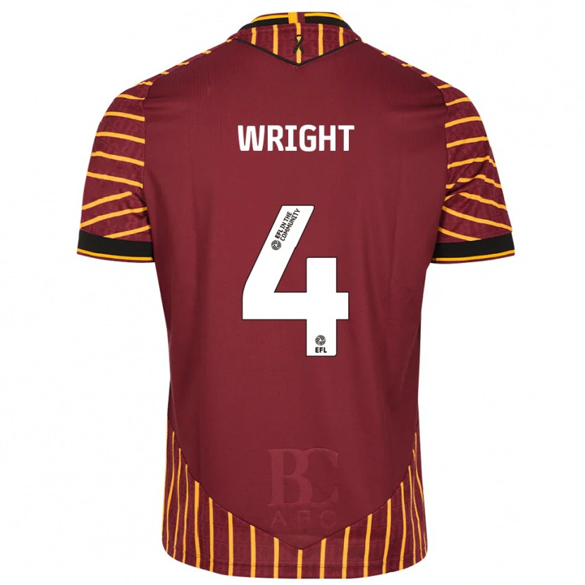 Danxen Män Joe Wright #4 Orange Vinröd Hemmatröja Matchtröjor 2025/26 Tröjor T-Tröja
