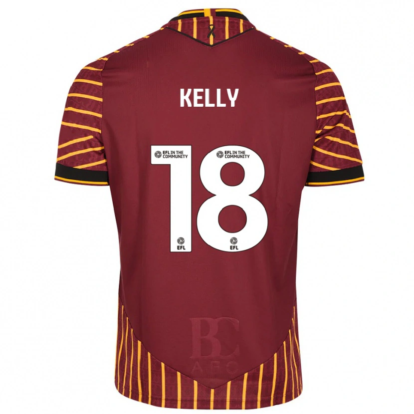Danxen Män Ciaran Kelly #18 Orange Vinröd Hemmatröja Matchtröjor 2025/26 Tröjor T-Tröja