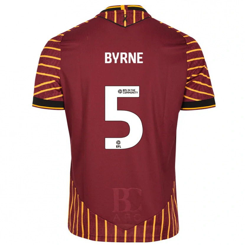 Danxen Män Neill Byrne #5 Orange Vinröd Hemmatröja Matchtröjor 2025/26 Tröjor T-Tröja