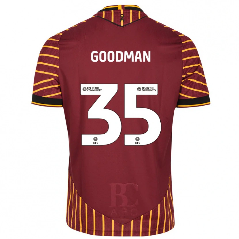 Danxen Män George Goodman #35 Orange Vinröd Hemmatröja Matchtröjor 2025/26 Tröjor T-Tröja