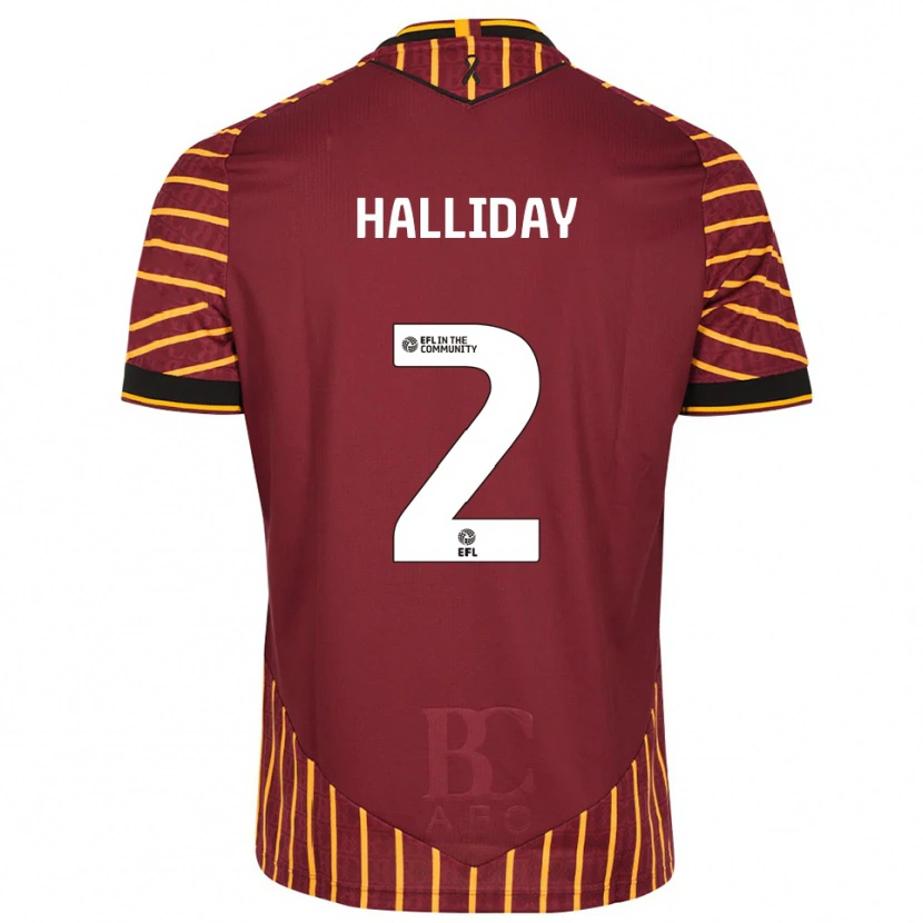 Danxen Män Brad Halliday #2 Orange Vinröd Hemmatröja Matchtröjor 2025/26 Tröjor T-Tröja