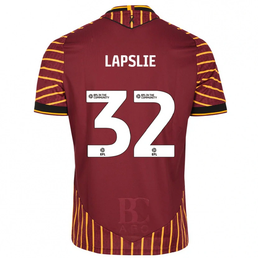 Danxen Män George Lapslie #32 Orange Vinröd Hemmatröja Matchtröjor 2025/26 Tröjor T-Tröja