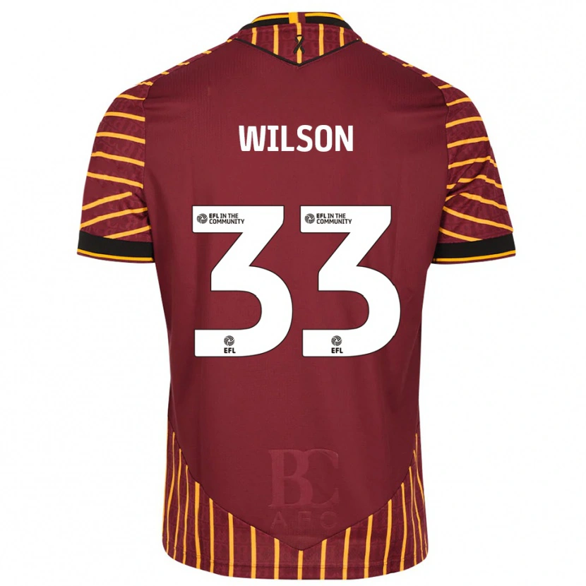 Danxen Män Adam Wilson #33 Orange Vinröd Hemmatröja Matchtröjor 2025/26 Tröjor T-Tröja