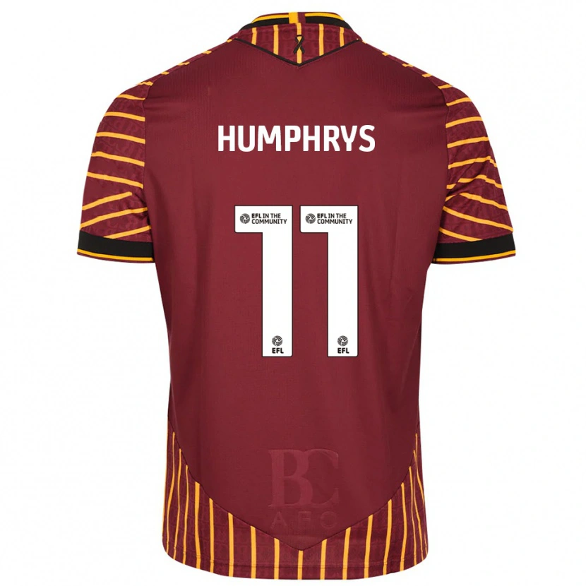 Danxen Män Stephen Humphrys #11 Orange Vinröd Hemmatröja Matchtröjor 2025/26 Tröjor T-Tröja