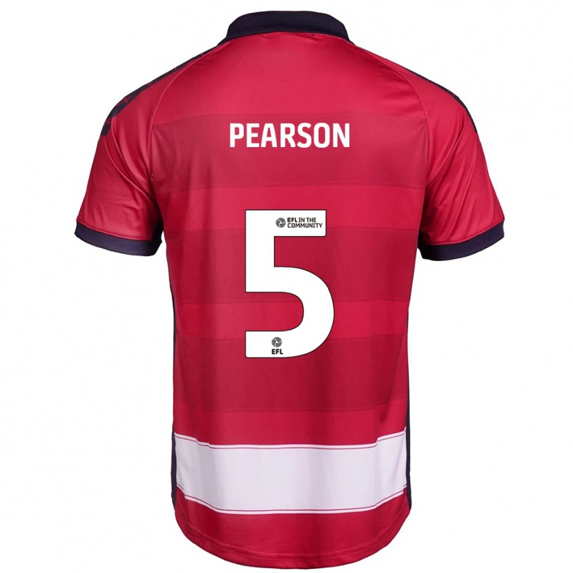 Danxen Män Matty Pearson #5 Röd Vit Hemmatröja Matchtröjor 2025/26 Tröjor T-Tröja