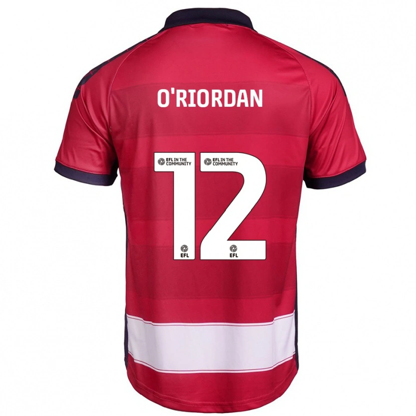 Danxen Män Connor O'riordan #12 Röd Vit Hemmatröja Matchtröjor 2025/26 Tröjor T-Tröja