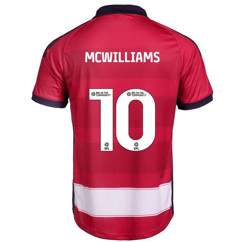 Danxen Män Hannah Mcwilliams #10 Röd Vit Hemmatröja Matchtröjor 2025/26 Tröjor T-Tröja