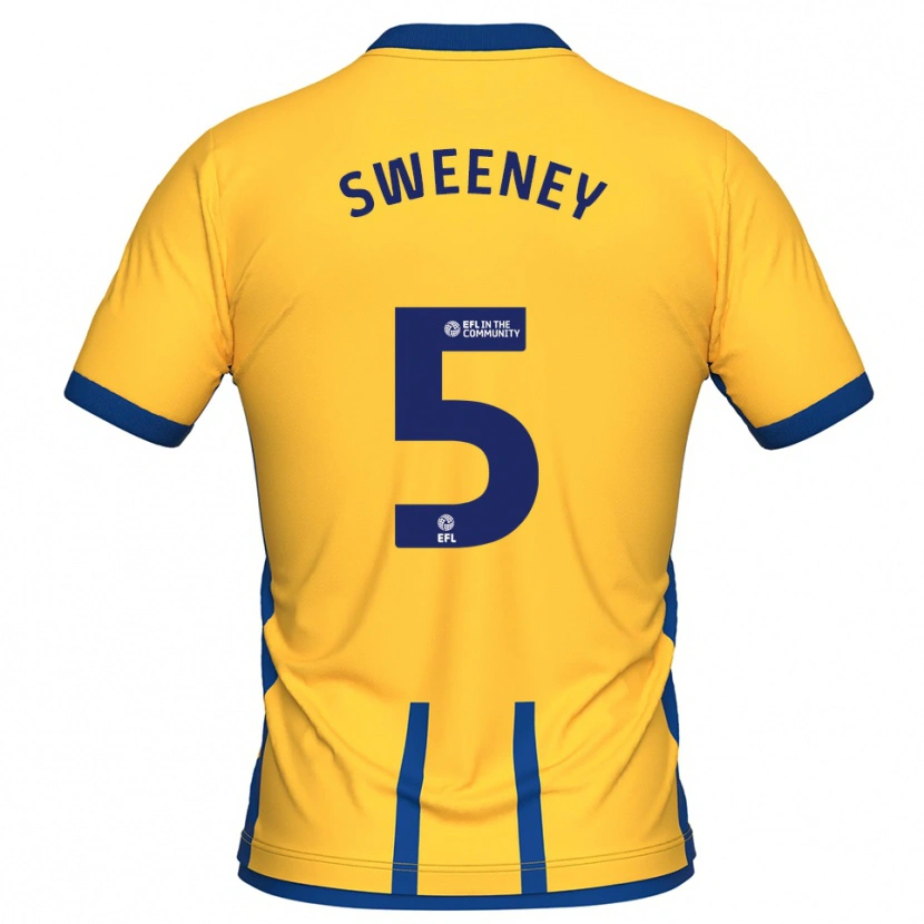 Danxen Män Ryan Sweeney #5 Gul Blå Hemmatröja Matchtröjor 2025/26 Tröjor T-Tröja