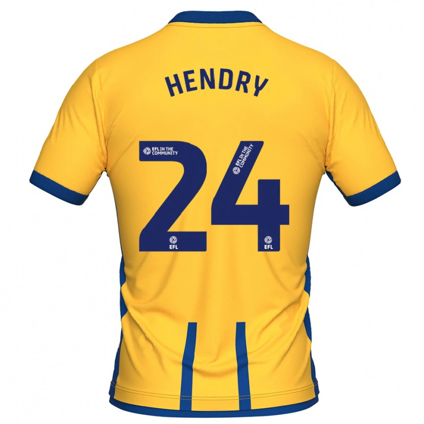 Danxen Män Regan Hendry #24 Gul Blå Hemmatröja Matchtröjor 2025/26 Tröjor T-Tröja
