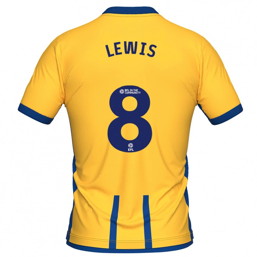 Danxen Män Aaron Lewis #8 Gul Blå Hemmatröja Matchtröjor 2025/26 Tröjor T-Tröja