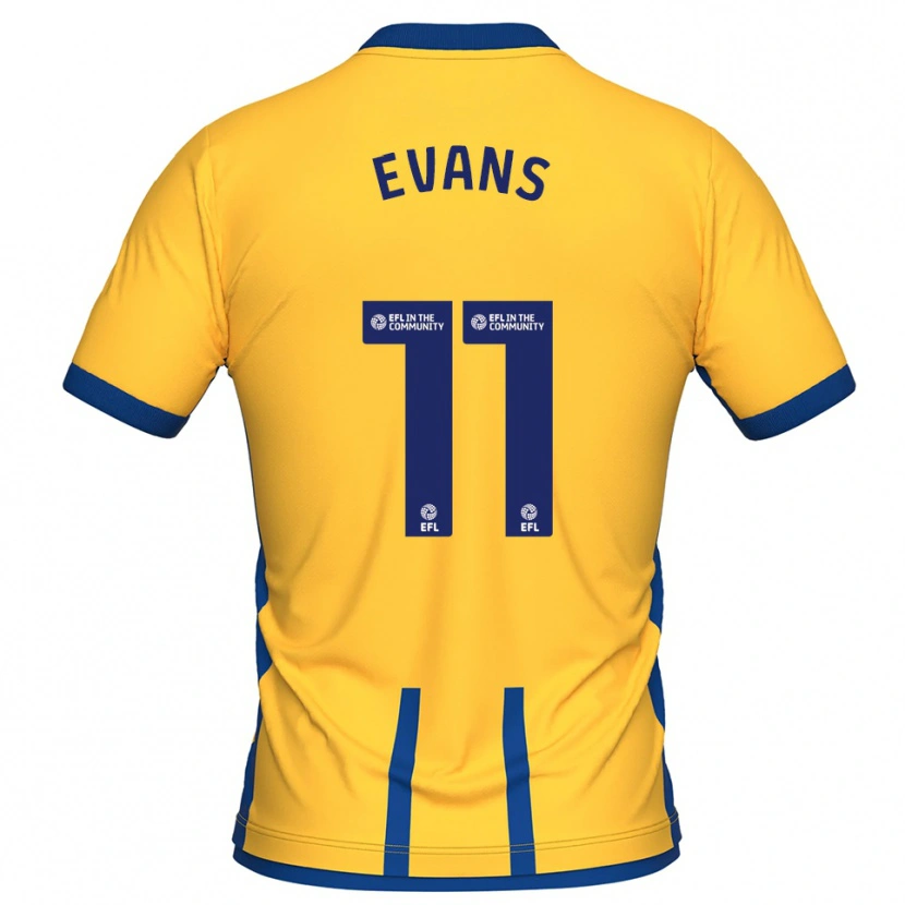Danxen Män Will Evans #11 Gul Blå Hemmatröja Matchtröjor 2025/26 Tröjor T-Tröja
