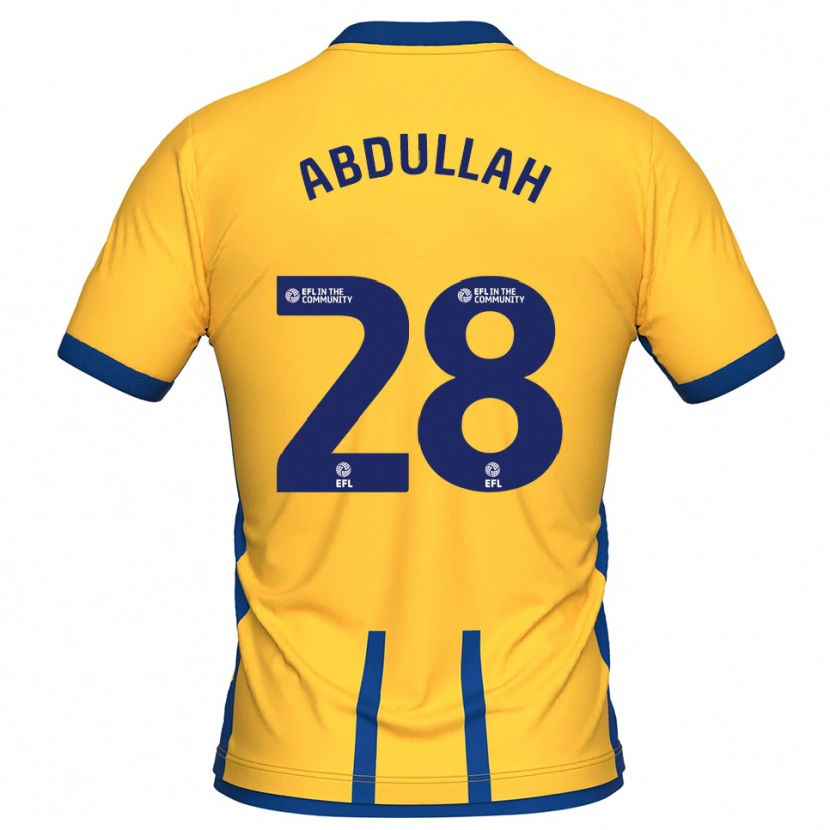 Danxen Män Mckeal Abdullah #28 Gul Blå Hemmatröja Matchtröjor 2025/26 Tröjor T-Tröja