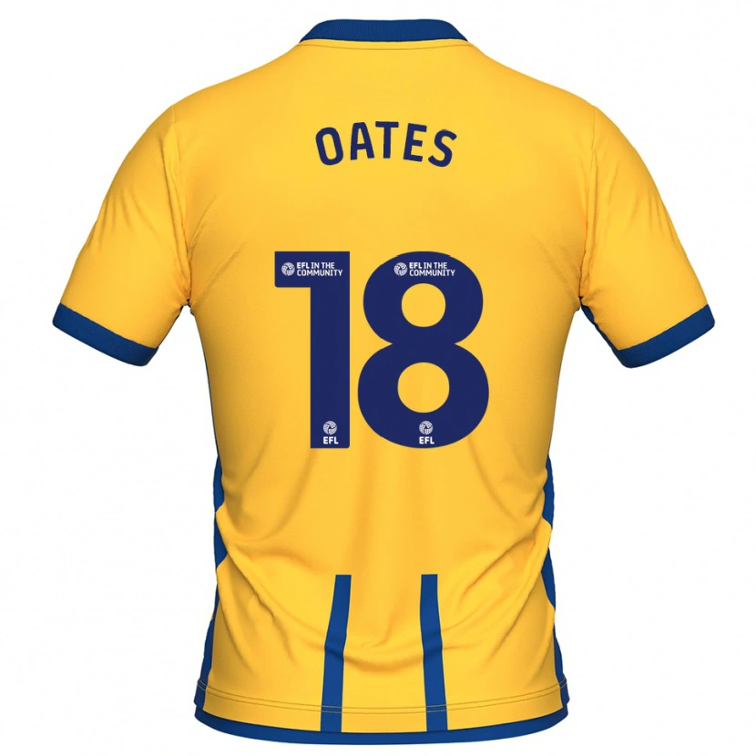 Danxen Män Rhys Oates #18 Gul Blå Hemmatröja Matchtröjor 2025/26 Tröjor T-Tröja