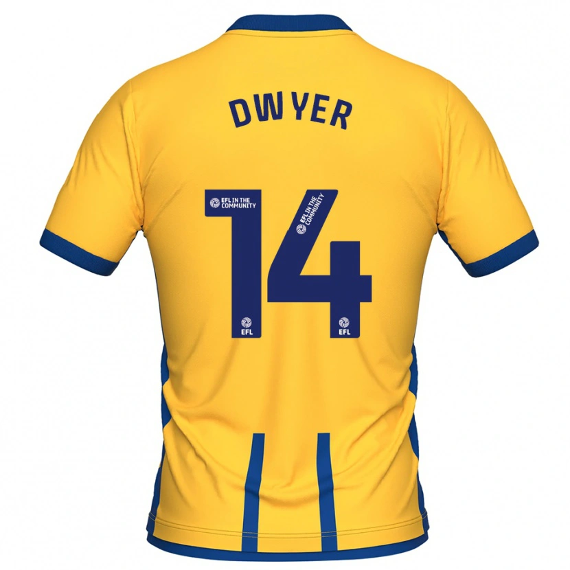 Danxen Män Dom Dwyer #14 Gul Blå Hemmatröja Matchtröjor 2025/26 Tröjor T-Tröja