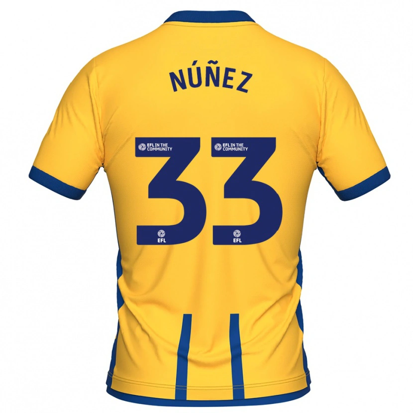 Danxen Män Anthony Núñez #33 Gul Blå Hemmatröja Matchtröjor 2025/26 Tröjor T-Tröja