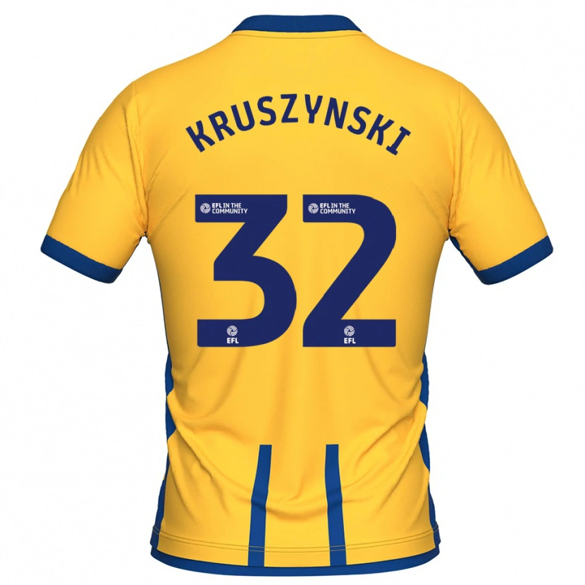 Danxen Män Jakub Kruszynski #32 Gul Blå Hemmatröja Matchtröjor 2025/26 Tröjor T-Tröja