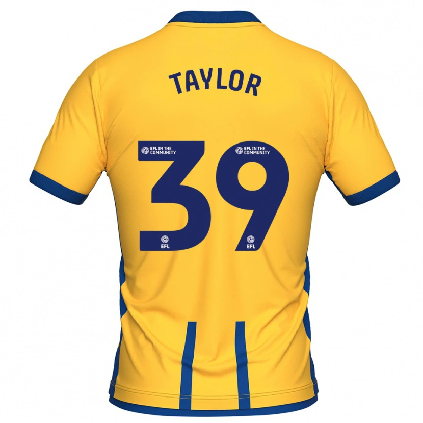Danxen Män Oliver Taylor #39 Gul Blå Hemmatröja Matchtröjor 2025/26 Tröjor T-Tröja