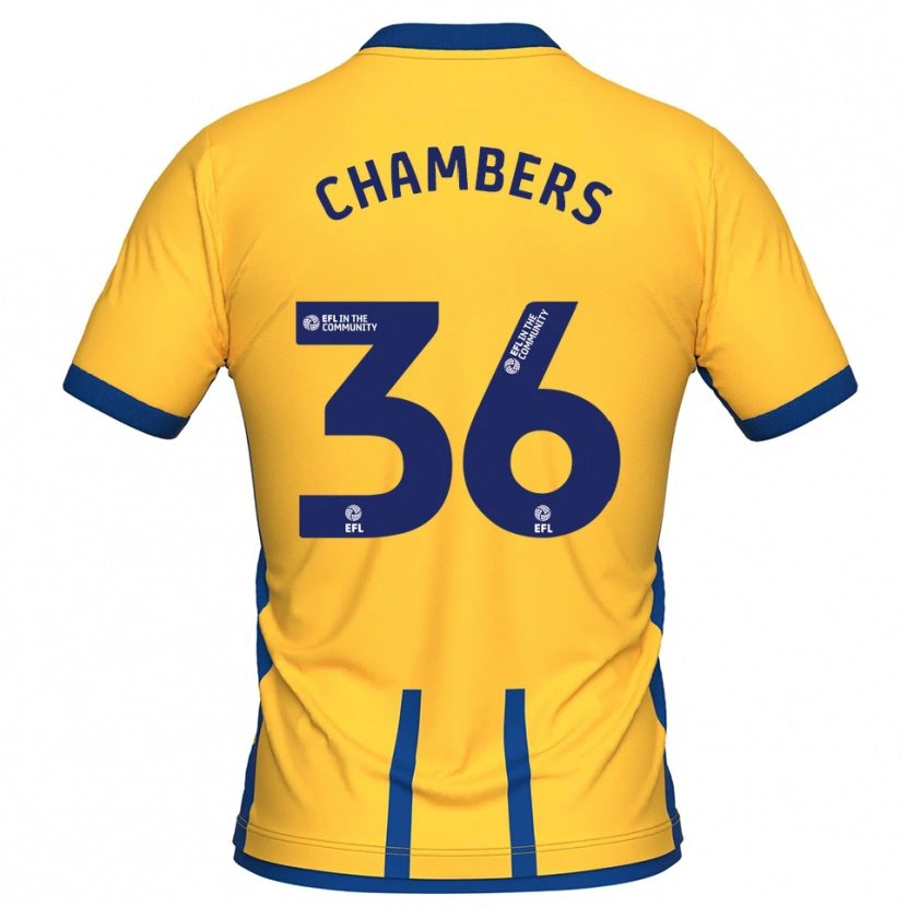 Danxen Män Jayden Chambers #36 Gul Blå Hemmatröja Matchtröjor 2025/26 Tröjor T-Tröja