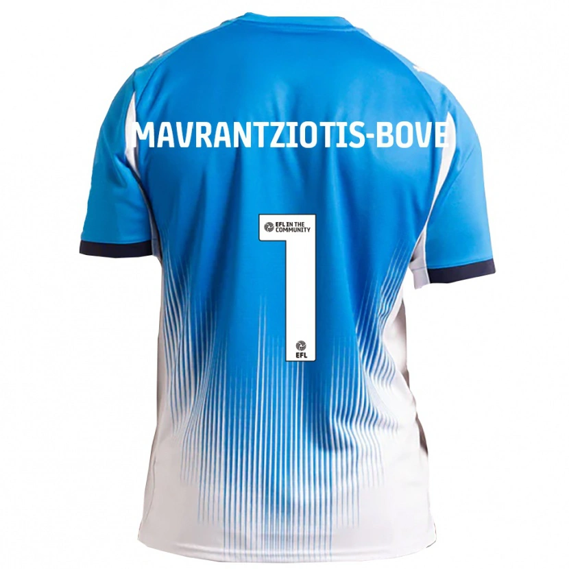 Danxen Män Kane Mavrantziotis-Bove #1 Blå Vit Hemmatröja Matchtröjor 2025/26 Tröjor T-Tröja
