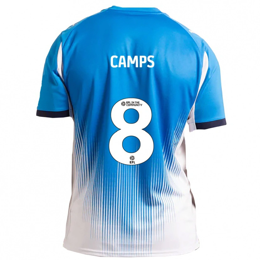 Danxen Män Callum Camps #8 Blå Vit Hemmatröja Matchtröjor 2025/26 Tröjor T-Tröja