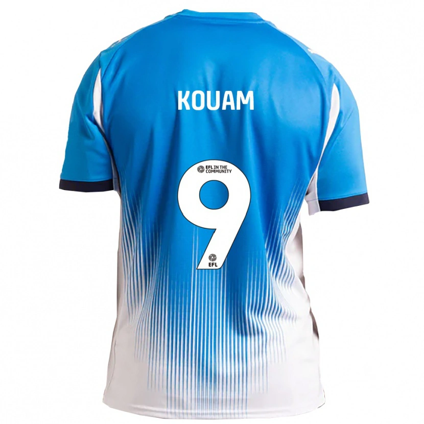 Danxen Män Marcus Kouam #9 Blå Vit Hemmatröja Matchtröjor 2025/26 Tröjor T-Tröja