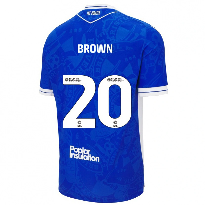 Danxen Män Jevani Brown #20 Blå Vit Hemmatröja Matchtröjor 2025/26 Tröjor T-Tröja
